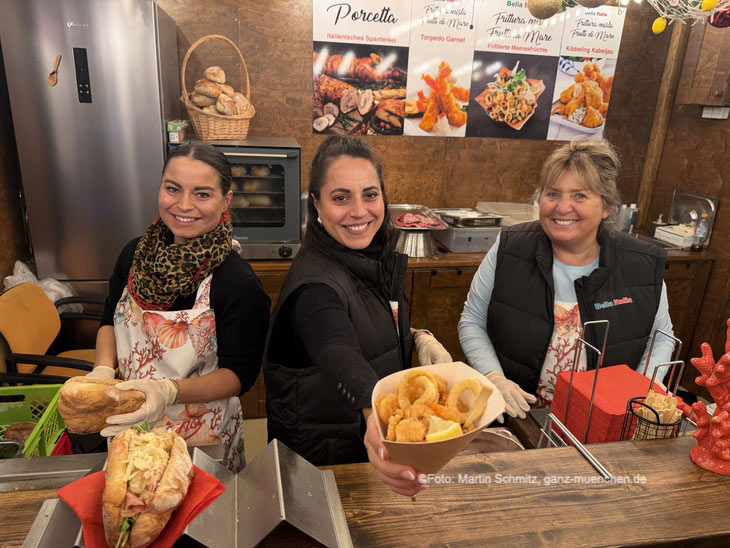 Fisch bei Bella Italia von Giuseppe Saiz auf dem Weihnachts-und Wintermarkt im MAC Munich Airport Center (©Foto: Martin Schmitz)